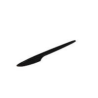 Нож столовый одноразовый черный стеклоподобный 100 шт уп Bittner (97417) UK, код: 1858883