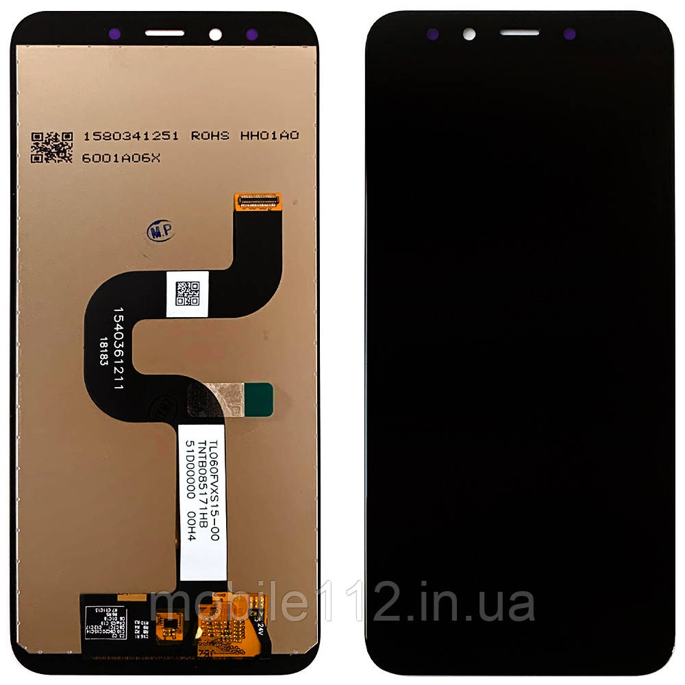 Екран (дисплей) Xiaomi MI A2, MI 6X M1804d2SG з тачскріном чорний оригінал Китай