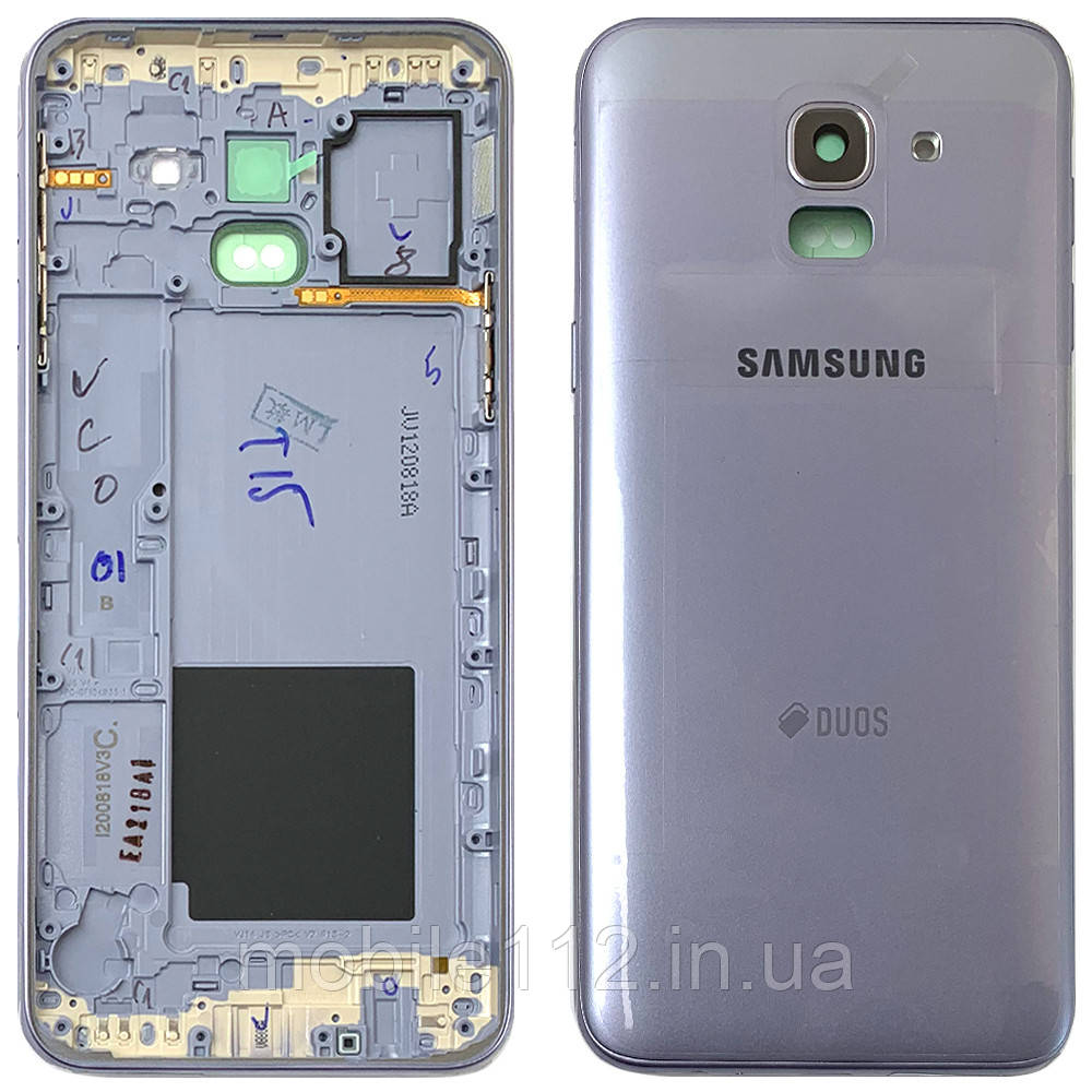 Задня кришка Samsung Galaxy J6 2018 J600F блакитна оригінал Китай