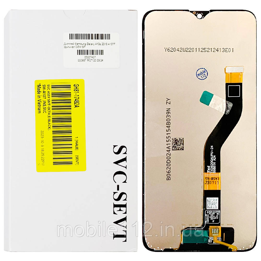 Екран (дисплей) Samsung Galaxy A10s 2019 A107F з тачскріном оригінал OEM SP