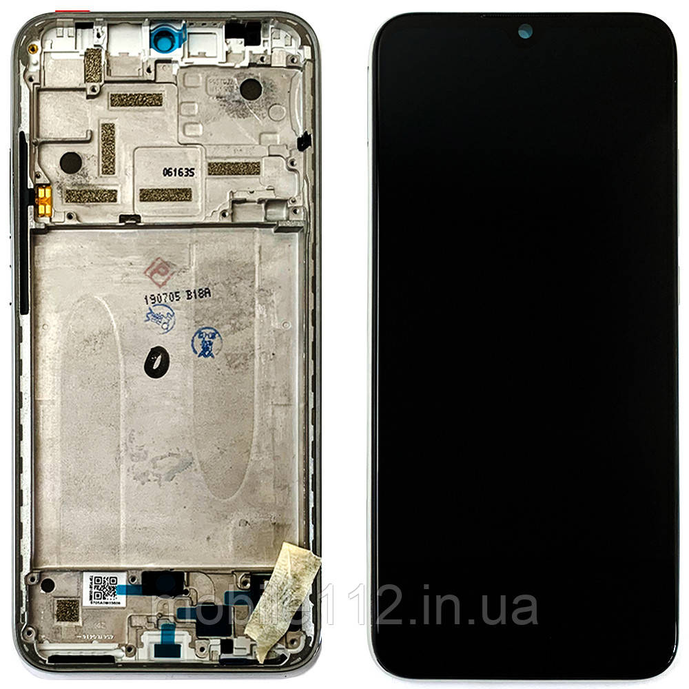 Екран (дисплей) Xiaomi Mi A3 Mi CC9e з тачскріном оригінал Китай із сріблястою рамкою