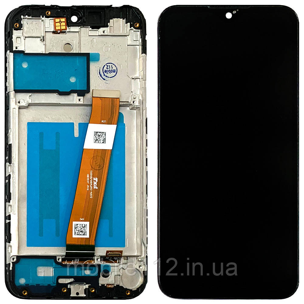 Екран (дисплей) Samsung Galaxy A01 A015, M01 M015 з тачскріном вузький роз'єм у рамці