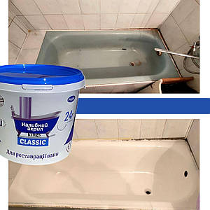 Наливний акрил для реставрації ванн Plastall (Пластол) Classic 1.7 м (3,4 кг) Оригінал Kings.in