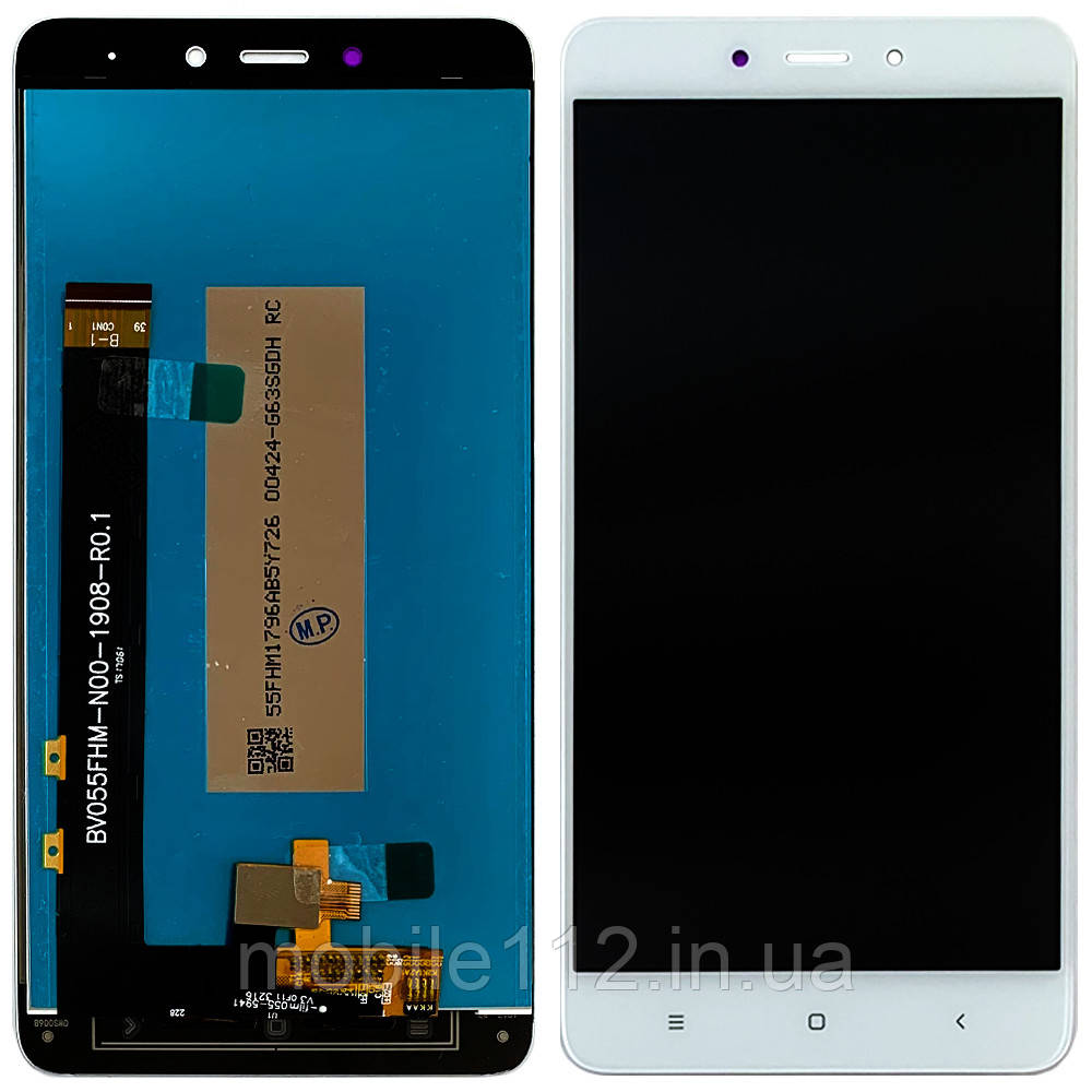 Екран (дисплей) Xiaomi Redmi Note 4 з тачскріном білий оригінал Китай