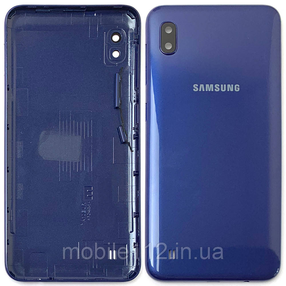 Задня кришка Samsung Galaxy A10 2019 A105F (синій оригінал Китай зі склом камери)