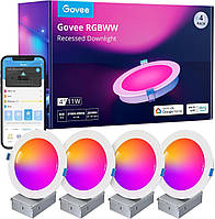 Світильник даунлайт Govee B601B Smart LED Recessed Lights, 2шт, RGBWW, WI-FI/Bluetooth, білий