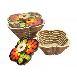 Цукорниця САХ "Жостовський розпис: Горобина з листям"