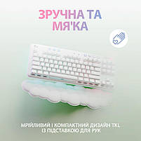 Клавіатура Logitech G715 Aurora Wireless Gaming GX Red Lightspeed/Bluetooth UA Off-White (920-010692, фото 3