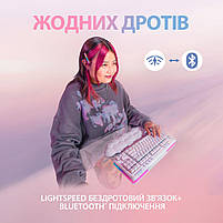 Клавіатура Logitech G715 Aurora Wireless Gaming GX Red Lightspeed/Bluetooth UA Off-White (920-010692, фото 4