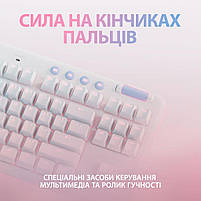 Клавіатура Logitech G715 Aurora Wireless Gaming GX Red Lightspeed/Bluetooth UA Off-White (920-010692, фото 6