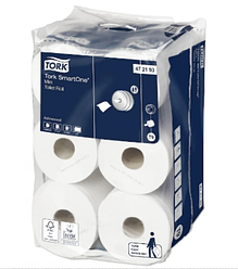 Tork SmartOne туалетний папір у міні-рулонах (T9), 2 шари, біла, 620 арк. арт 472193 (мін.замовлення в категорії TORK від 1000грн)
