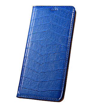 Чохол для MEIZU C9 з натуральної шкіри протиударний магнітний книжка з підставкою "LUXOR" Синій