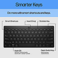 Клавіатура HP 350 Compact Multi-Device Bluetooth UA Black (692S8AA), фото 6