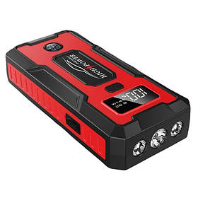Пуско-зарядний автомобільний пристрій High Power 28b 20000 mAh LCD 4хUSB + Ліхтарик у Кейсі (3_04971)