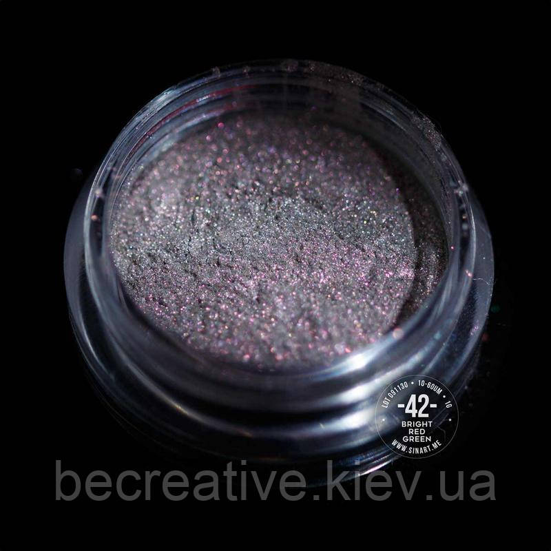 Розсипчасті пігменти-слюда для макіяжу Sinart (42 Bright red green)