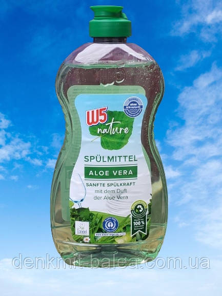 Гель для миття посуду Алое Вера W5 Nature Aloe Vera Spullmittel 500 мл.