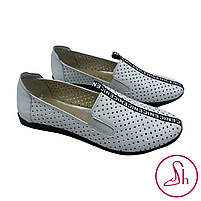 Літні балетки з пефорацією, білого кольору "Style Shoes", фото 4