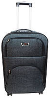 Большой чемодан тканевый на колесах гедокс 100L Gedox темно-серый BuyIT Велика валіза тканинна на колесах