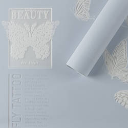 Калька 58х58 см для квітів із малюнком паковання 5 шт.