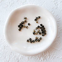 Міні крабики піраміда 3 мм металеві Бронза 10 шт