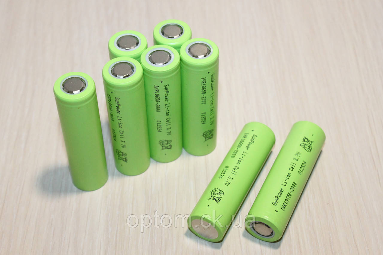 Акумулятор INR18650 2000 mAh 10С SunPower Високотоковий Lime