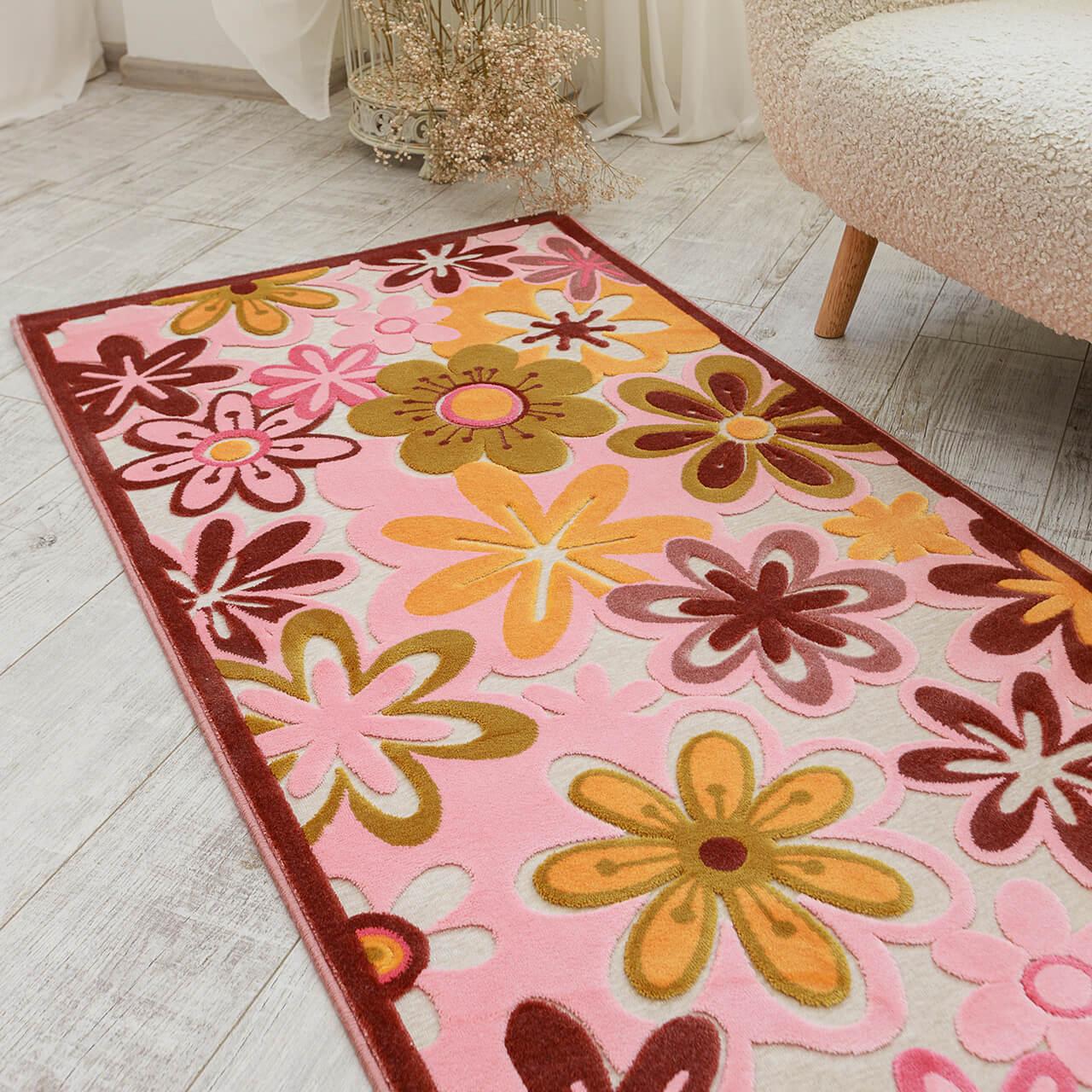 Килим BONITA 3210 2,85Х4 Рожевий прямокутник, фото 1