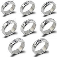 Корейская версия Idol Group, кольцо на палец, подарки, ювелирные изделия, новое серебряное имя из нержавеющей