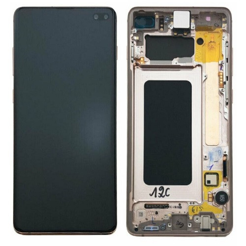 Дисплей Samsung SM-G975FD Galaxy S10 Plus у зборі із сенсором і рамкою Ceramic White service orig
