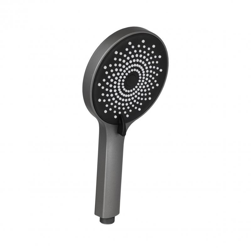 Qtap Rucni Лійка для ручного душу 120 мм округла QTRUCA120R3GRP Graphite, фото 1