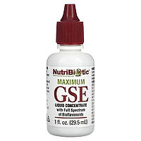 Екстракт насіння грейпфрута високої концентрації, Maximum GSE, Liquid Concentrate, NutriBiotic, 29,5 мл