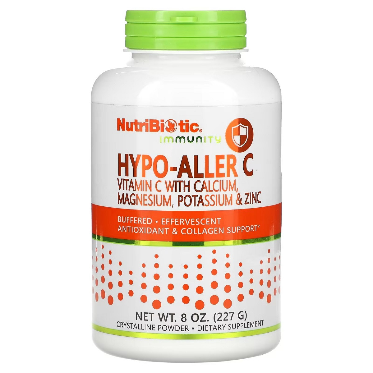 Вітамін C з кальцієм, магнієм, калієм та цинком, Immunity, Vitamin C with Calcium, Magnesium, Potassium&Zinc, NutriBiotic, 227 г