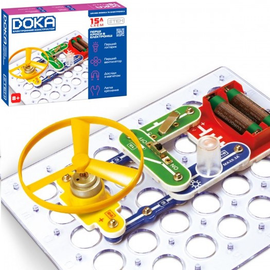 Конструктор електронний Doka Перші кроки в електроніці (А) арт. D70709, фото 1