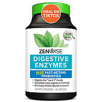 Травні ферменти та швидкодіючі пробіотики, Digestive Enzymes with Probiotics, Zenwise, 60 капсул