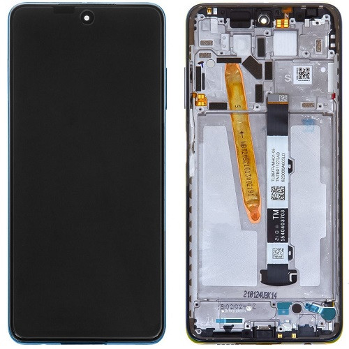 Дисплей Xiaomi Poco X3/X3 Pro у зборі із сенсором і рамкою blue service orig