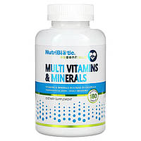 Мультивітаміни та мінерали, Essentials, Multi Vitamins&Minerals, NutriBiotic, 180 капсул