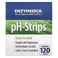 Тест-смужки для визначення pH, pH-Strips, Enzymedica, 120 шт.