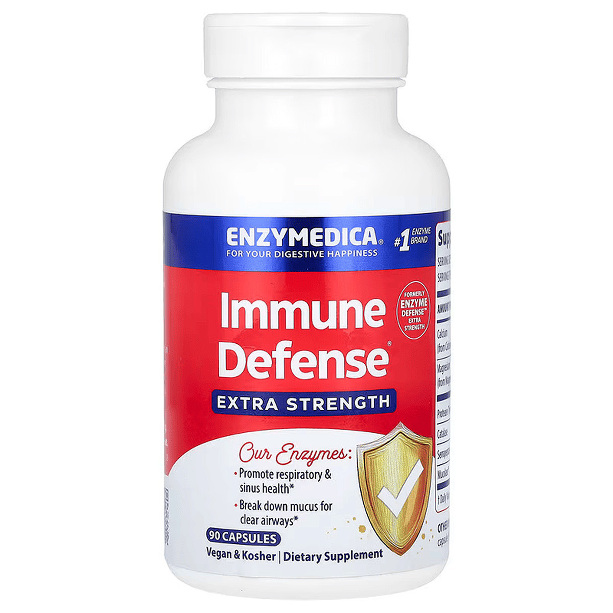 Ферменти для захисту імунної системи, Immune Defense, Extra Strength, Enzymedica, 90 капсул