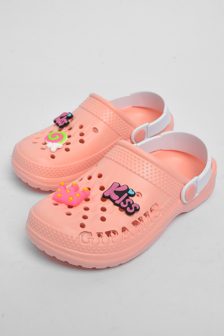 Крокси дитячі для дівчинки рожевого кольору 180593T Безкоштовна доставка, фото 1