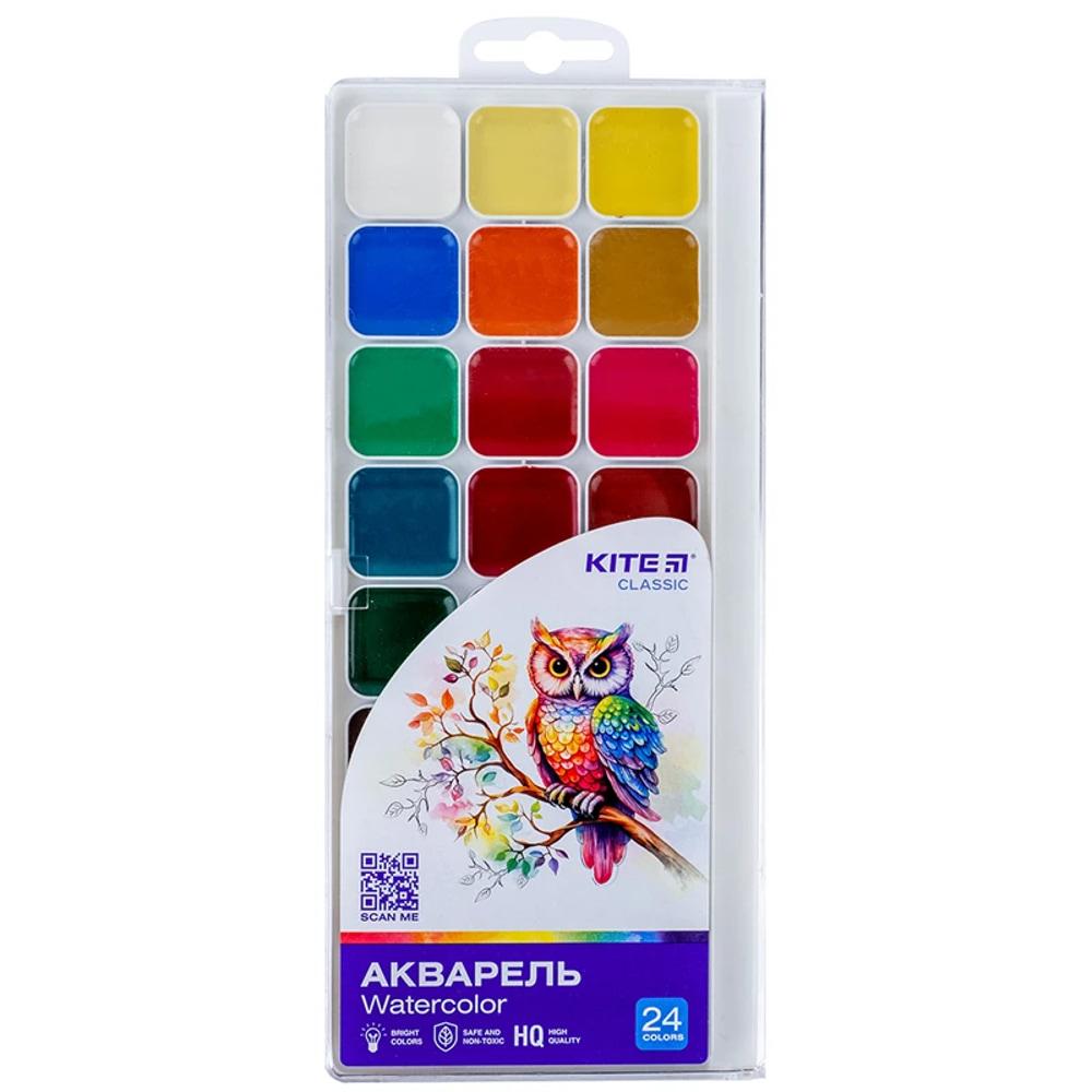 Фарби акварельні 24 кв. Kite Classic пласт/уп без/к K-442, фото 1