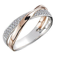 Новейшее свежее двухцветное кольцо X-образной формы с крестом для женщин, свадебные модные ювелирные изделия,