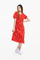Платье с узором женское OnMe CTM WTC02319 S Красный (2000989893127) ET, код: 8413650
