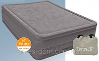 Надувная кровать Intex Foam Top Bed 67954, встроенный электронасос(203х153х51см)