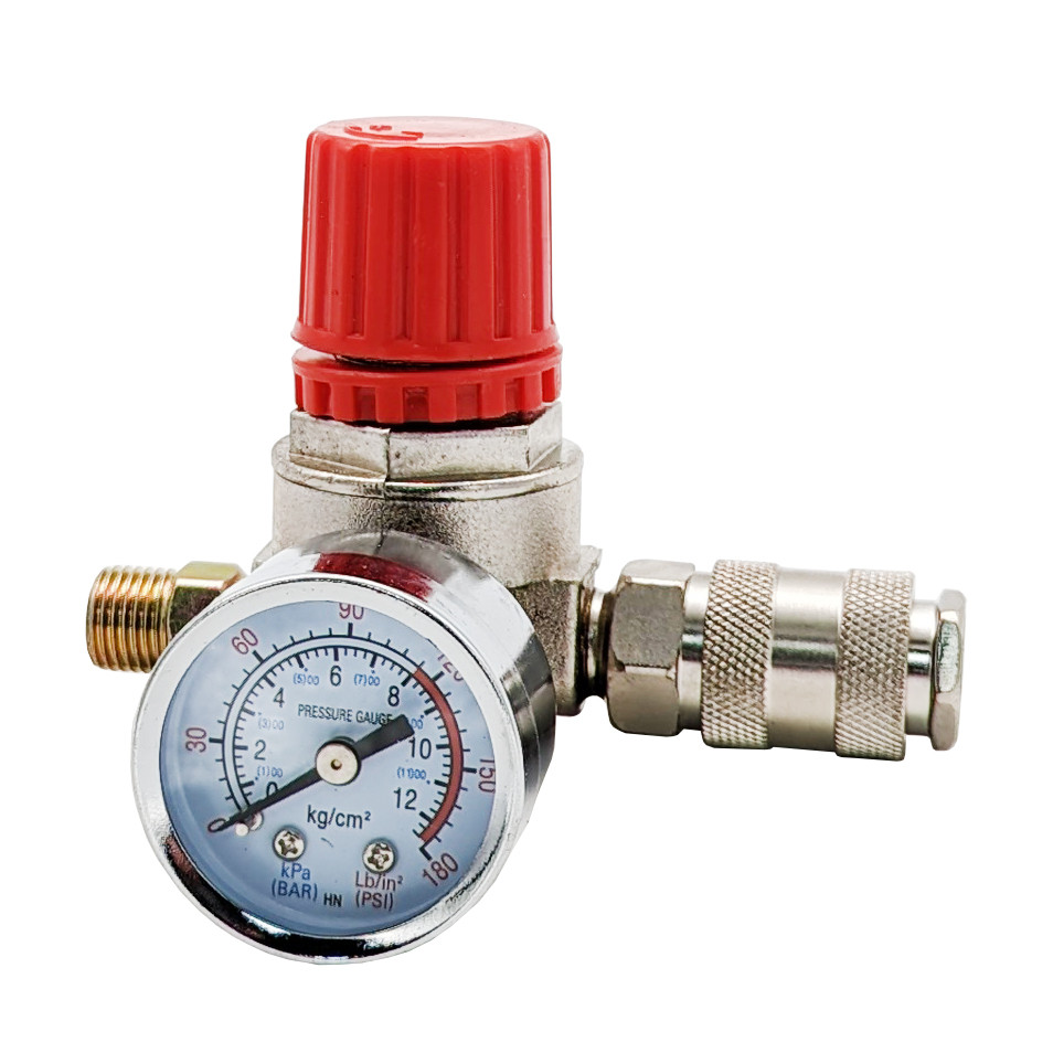 Регулятор давления воздуха с наружной резьбой 1/4 и быстроразъемным ...