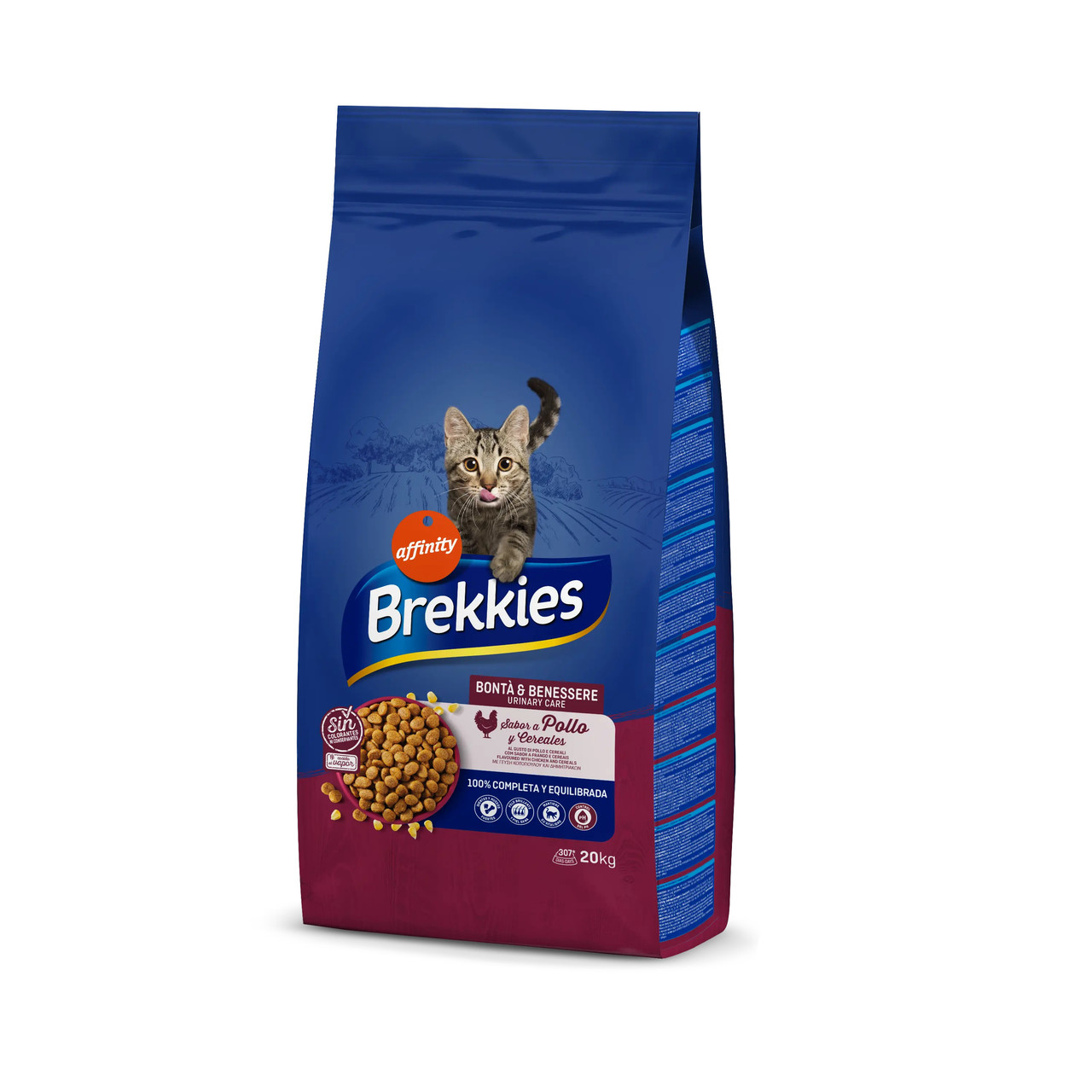 Сухий корм Brekkies Cat Urinary Care для дорослих котів для профілактики сечокам'яної хвороби, з куркою, на вагу 250 г