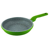 Сковорода Con Brio CB-2026 Eco Granite Premium 20 см, сковорода качественная на плиту. Цвет: зеленый