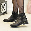 Черевики жіночі комбіновані чорні, фото 2
