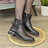 Черевики жіночі комбіновані чорні, фото 5