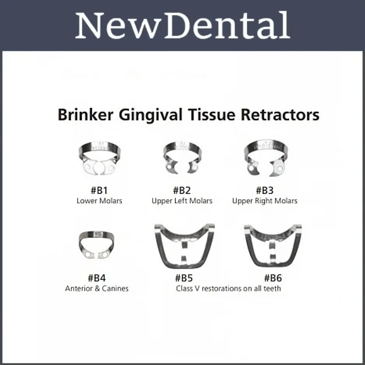 Кламери B2 1шт для сильно зруйнованих зубів Hygenic® Brinker Clamps, фото 1