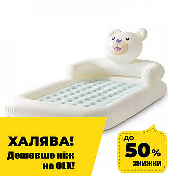 Надувне ліжко дитяче одномісне Ведмедик (114-178-71 см, насос) Intex 66814