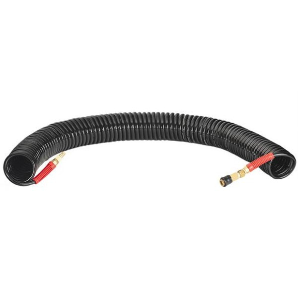 Спіральний поліуретановий шланг Intertool Black M-Flex Ø8x12 мм 20 м (з поворотним шарніром)